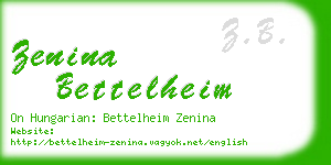 zenina bettelheim business card